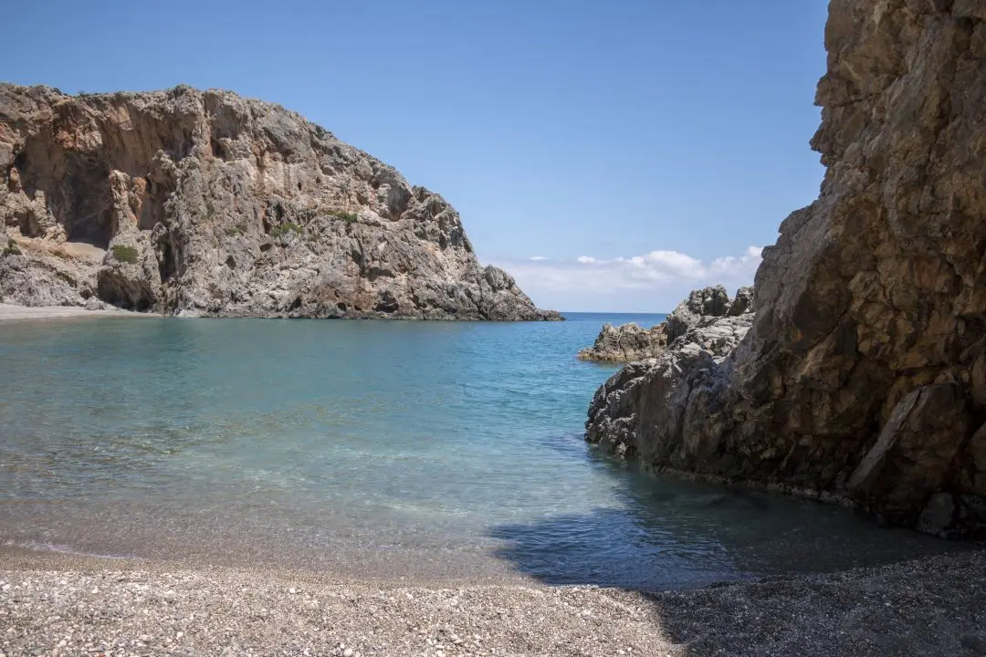 La plage d'Agiofarago, vue de l'Ouest