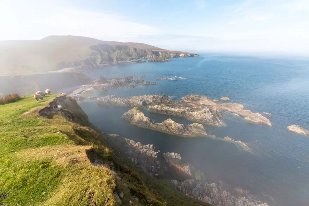 cleggan cliffs recifs vue sommet