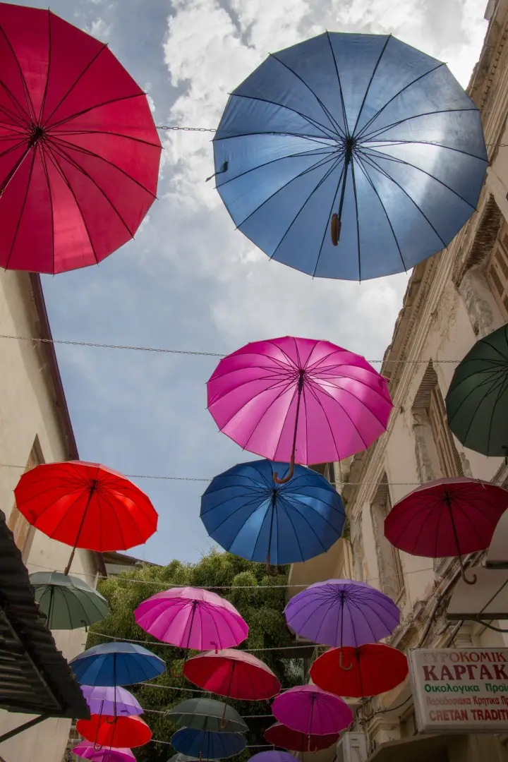 Parapluies accrochés