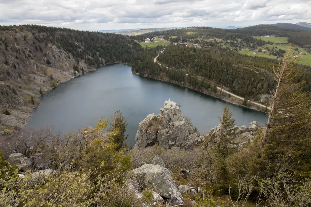 vue sur le lac blanc depuis le point le plus haut