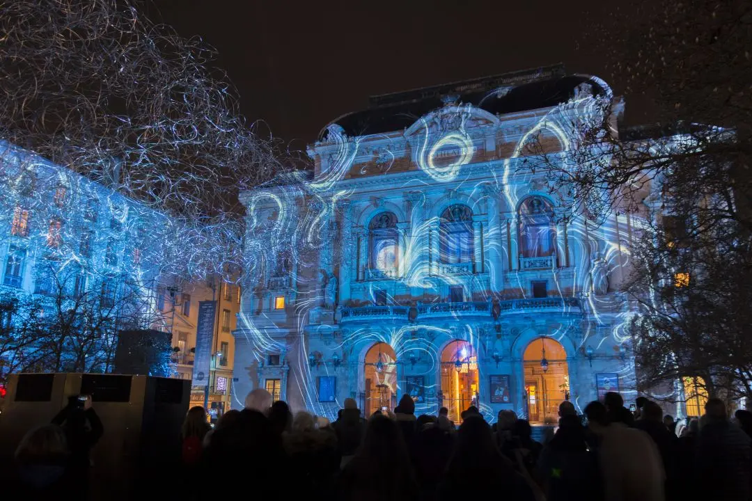 lightning cloud place des Célestins fête lumière Lyon